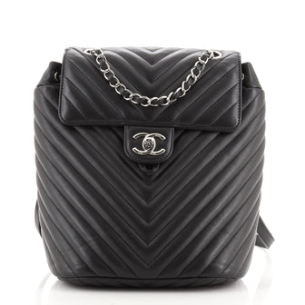 Chanel Urban Spirit Backpack Chevron Calfskin Small