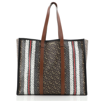 Burberry Open Tote Monogram E-Canvas Large