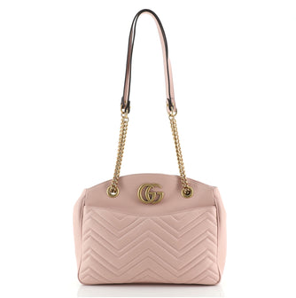 Gucci GG Marmont Chain Tote Matelasse Leather Medium