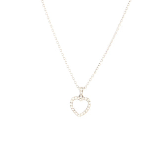 Tiffany & Co. Metro Heart Pendant Necklace Platinum and Diamonds