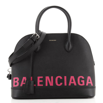Balenciaga Logo Ville Bag Leather Medium