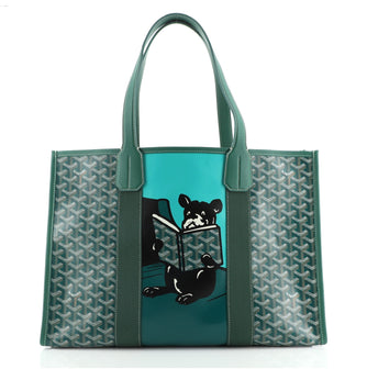 Goyard Green Goyardine Coated Canvas and Leather Villette Tote Goyard