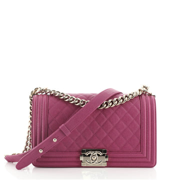 Chanel Boy Flap Bag Quilted Caviar Old Medium