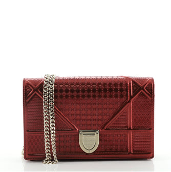 Christian Dior Diorama Wallet on Chain Cannage Embossed Calfskin