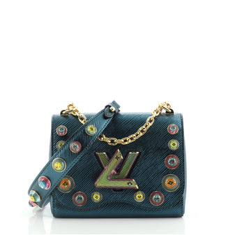Louis Vuitton Twist Handbag Epi Leather with Flower Cabochons PM