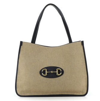 Gucci 1955 Horsebit Tote Canvas and Leather Medium