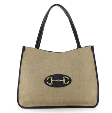 Gucci 1955 Horsebit Tote Canvas and Leather Medium