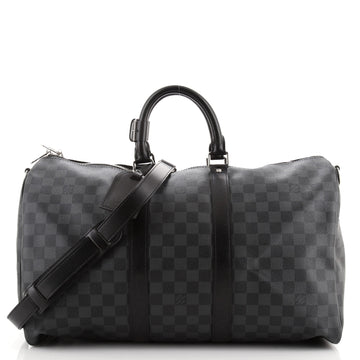 Louis Vuitton Keepall Bandouliere Bag Damier Graphite 45
