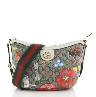 Gucci Ophidia Hobo Flora GG Coated Canvas