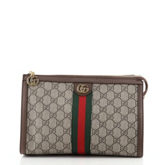 Gucci Ophidia Zip Pouch GG Coated Canvas Small