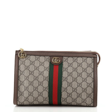 Gucci Ophidia Zip Pouch GG Coated Canvas Small