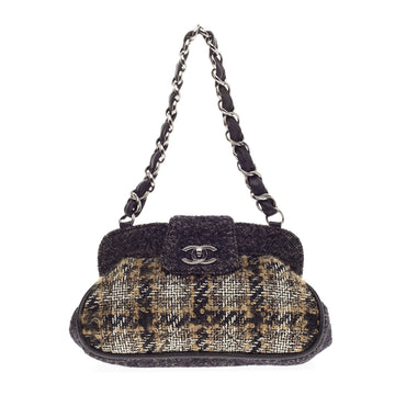 Chanel Chain Top Frame Tweed Satchel