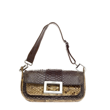 Roger Vivier Flap Bag Python Small