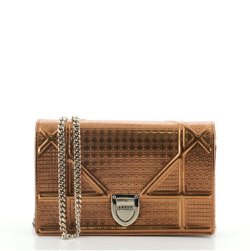 Christian Dior Diorama Flap Bag Cannage Embossed Calfskin Mini