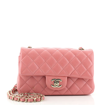 Chanel Classic Single Flap Bag Quilted Caviar Mini