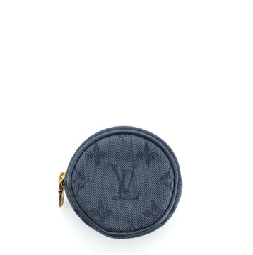 Louis Vuitton Round Bag Charm and Key Holder Monogram Denim