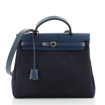 Hermes Herbag Toile and Leather PM