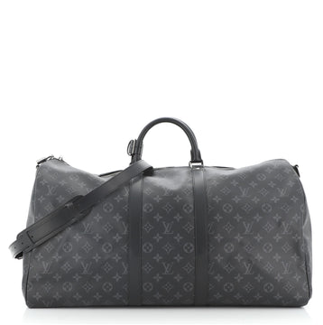 Louis Vuitton Keepall Bandouliere Bag Monogram Eclipse Canvas 55