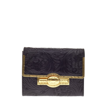 Ralph Lauren Tooled Floral Leather Crossbody