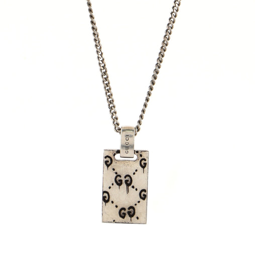 Gucci Ghost Pendant Necklace Sterling Silver 73514