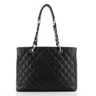 Chanel Vintage Grand Shopping Tote Quilted Caviar