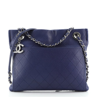 Chanel CC Pocket Crossbody Bag Quilted Caviar Small
