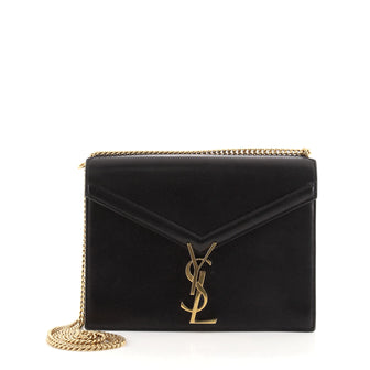 Saint Laurent Cassandra Chain Shoulder Bag Leather Small