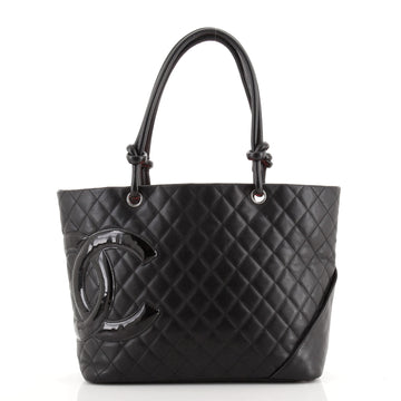 Chanel Cambon Tote Quilted Leather Large