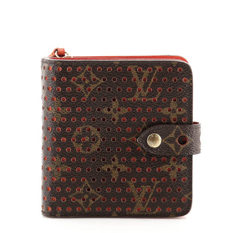 Louis Vuitton Compact Zip Wallet Perforated Monogram Canvas