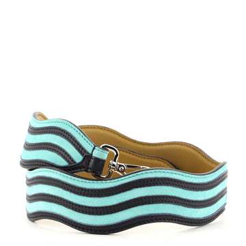 Fendi Striped Strap You Shoulder Strap Suede and Leather