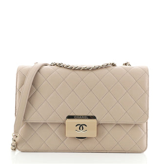 Chanel Beauty Lock Flap Bag Quilted Sheepskin Large