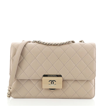 Chanel Beauty Lock Flap Bag Quilted Sheepskin Large