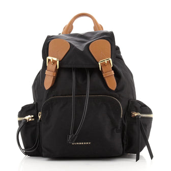 Burberry Rucksack Backpack Nylon with Leather Small