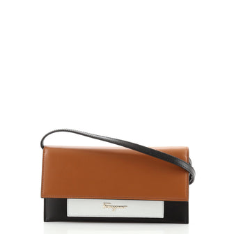 Salvatore Ferragamo Logo Flap Shoulder Bag Leather Small