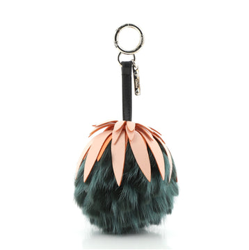 Fendi Fruit Bag Charm Fur and Leather