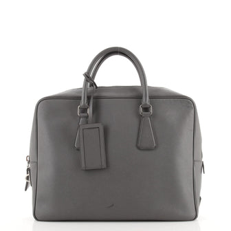 Prada Zip Around Briefcase Saffiano Leather Large