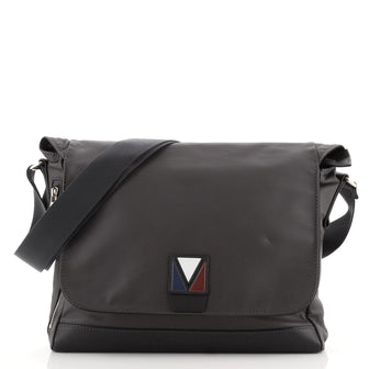 Louis Vuitton V Line Flap Messenger Bag Leather Medium