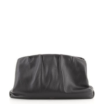 Celine Pleated French Lock Clutch Leather