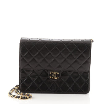 Chanel Vintage Clutch with Chain Quilted Leather Small