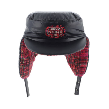 Chanel Coco Neige Trapper Hat Nylon with Tweed