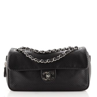 Chanel Baseball Spirit Flap Bag Perforated Leather Medium