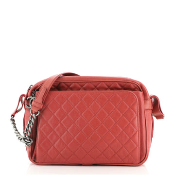 Chanel Business Trip Camera Bag Quilted Caviar Large