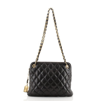 Chanel Vintage Zip Chain Shoulder Bag Quilted Leather Medium