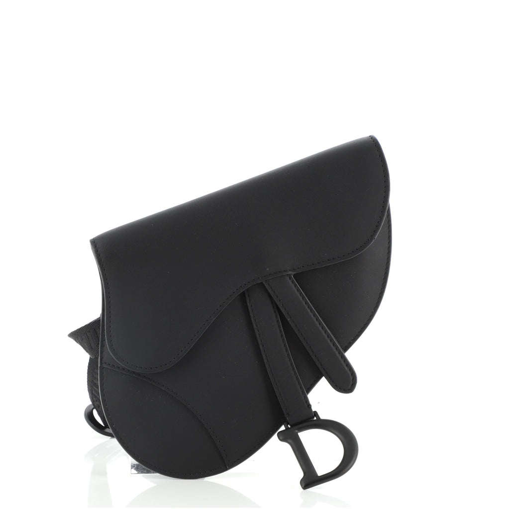 Christian Dior Saddle Belt Bag Black Ultra Matte Calfskin