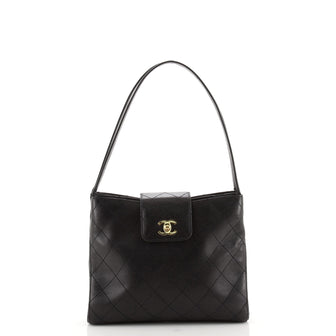 Chanel Vintage CC Shoulder Bag Quilted Lambskin Medium