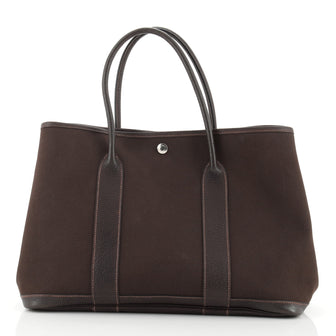 Hermes Garden Party Tote Toile and Leather 36