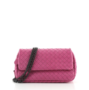 Bottega Veneta Expandable Chain Crossbody Bag Intrecciato Nappa Small