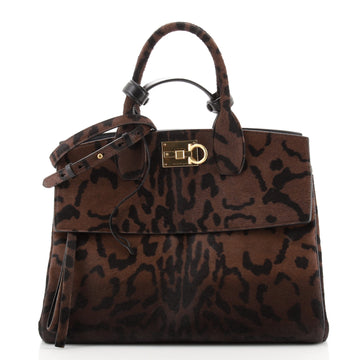 Salvatore Ferragamo Studio Satchel Pony Hair Medium