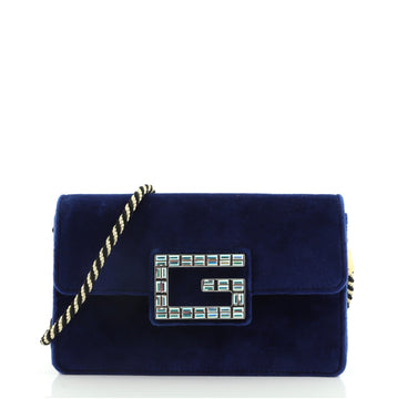 Gucci G Broadway Shoulder Bag Velvet with Crystals Small