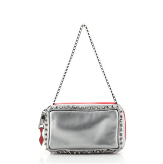 Christian Louboutin Piloutin Clutch Spiked Leather Small